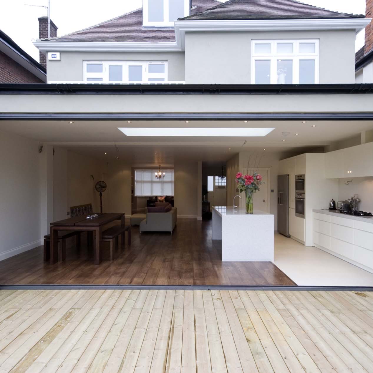 House Extension External Doors Opened