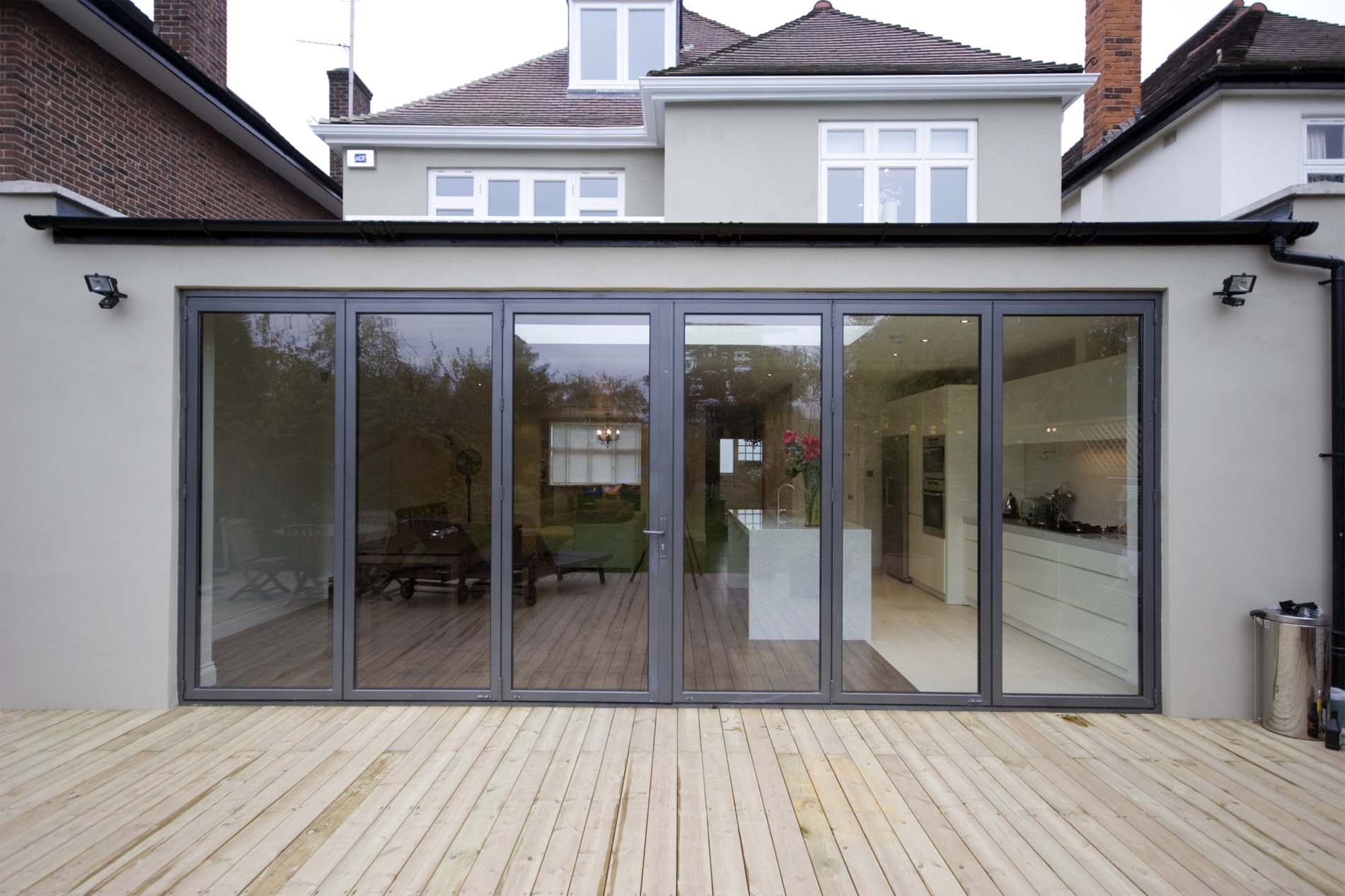 House Extension External Doors Closed